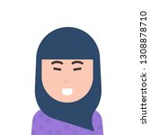 smiling girl in scarf. young... | Shutterstock .eps vector #1308878710