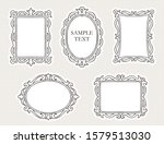hand drawn baroque style frame... | Shutterstock . vector #1579513030