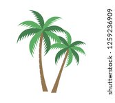 a palm tree vector set. | Shutterstock .eps vector #1259236909