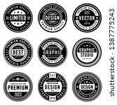 a vintage badge design set. | Shutterstock .eps vector #1387775243