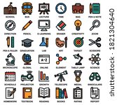 education   school icon set | Shutterstock .eps vector #1821304640