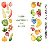 set of watercolor vegetables... | Shutterstock .eps vector #279156893
