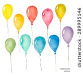 Set Of Colorful Balloons...