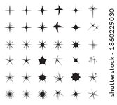 black star sparkles vector set. ... | Shutterstock .eps vector #1860229030