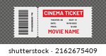 cinema ticket isolated on... | Shutterstock .eps vector #2162675409