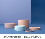 minimal scene with podium and... | Shutterstock . vector #1513693979