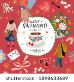 valentine's day  love and... | Shutterstock .eps vector #1898633689