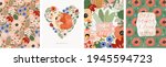 mothers day. vector watercolor... | Shutterstock .eps vector #1945594723