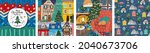 new year's and christmas ... | Shutterstock .eps vector #2040673706