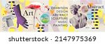 art objects for an exhibition... | Shutterstock .eps vector #2147975369