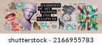 exhibition of art  music ... | Shutterstock .eps vector #2166955783