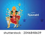Happy Navratri Wishes  Concept...