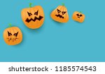 halloween horizontal web banner ... | Shutterstock .eps vector #1185574543