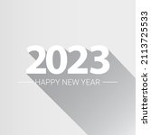 2023 happy new year creative... | Shutterstock .eps vector #2113725533