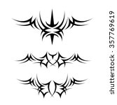 black tribal tattoo isolated on ... | Shutterstock .eps vector #357769619