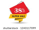 38  off discount promotion sale ... | Shutterstock .eps vector #1243117099