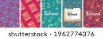 school backgrounds. set of flat ... | Shutterstock .eps vector #1962774376
