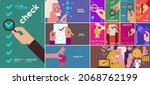 exams and tests. big set.... | Shutterstock .eps vector #2068762199