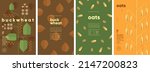 oats. buckwheat. set of vector... | Shutterstock .eps vector #2147200823