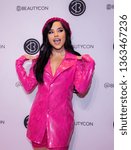 Small photo of Manhattan, New York City, Javits Center - April 6, 2019: Beautycon NYC 2019: Rebbeca Marie Gomez aka Becky G - American singer and songwriter