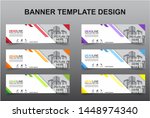 set of modern banners... | Shutterstock .eps vector #1448974340