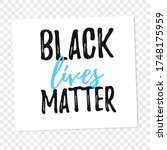 isolated table with black lives ... | Shutterstock .eps vector #1748175959