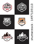vintage logo with a simple... | Shutterstock .eps vector #1497135113