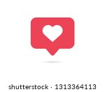 notification like icon. social... | Shutterstock .eps vector #1313364113