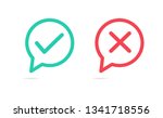 check mark and cross icons.... | Shutterstock .eps vector #1341718556
