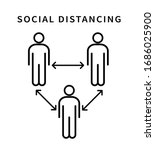 Social Distancing Icon. Keep...