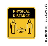 physical distance sign. keep... | Shutterstock .eps vector #1725296863