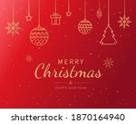 merry christmas and happy new... | Shutterstock .eps vector #1870164940