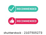 recommended button isolated on... | Shutterstock .eps vector #2107505273