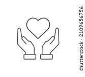 heart in hand icon isolated on... | Shutterstock .eps vector #2109656756