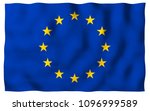 slightly waving flag of the... | Shutterstock . vector #1096999589