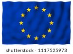 slightly waving flag of the... | Shutterstock . vector #1117525973