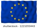 slightly waving flag of the... | Shutterstock . vector #1221053443