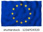 slightly waving flag of the... | Shutterstock . vector #1236924520