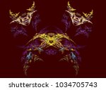 abstract fractal composition on ... | Shutterstock . vector #1034705743