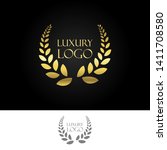 luxury gold heraldic crests... | Shutterstock .eps vector #1411708580