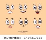 funny cartoon face  vector... | Shutterstock .eps vector #1439317193