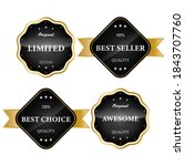 luxury golden retro badges... | Shutterstock .eps vector #1843707760