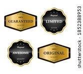 set golden badges and labels | Shutterstock .eps vector #1852388953