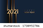 2021 happy new year with gold... | Shutterstock .eps vector #1738952786