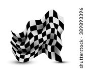 waving checkered flag | Shutterstock . vector #389893396