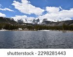 Small photo of Sprague Lake and the mountains of the Continental Divide - Rocky Mountain National Park, Colorado, USA