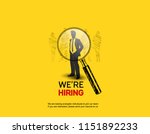 we are hiring design with... | Shutterstock .eps vector #1151892233