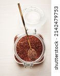 Red Rooibos Tea In A Glass Jar...