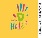 happy holi festival 2019 | Shutterstock .eps vector #1330797953