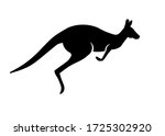 Kangaroo Black Sign Isolated On ...